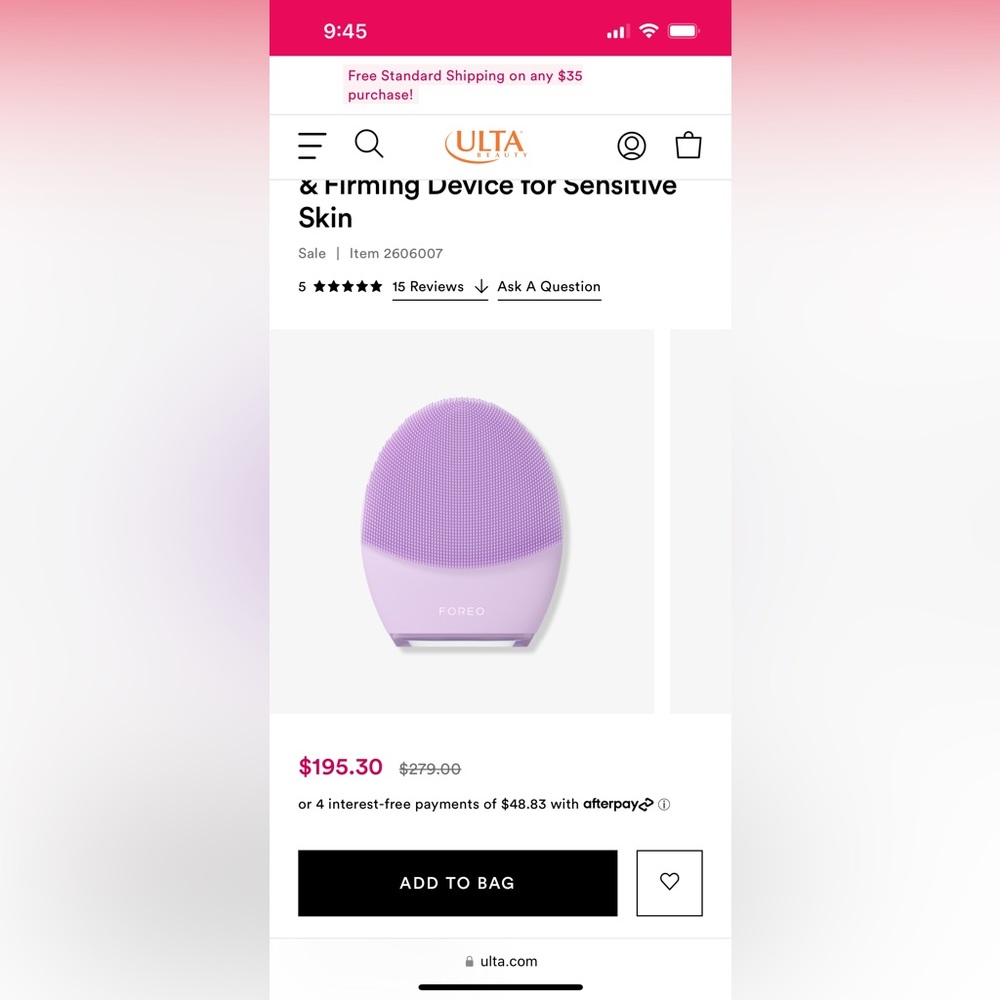 Foreo Luna 3 smart facial cleansing & firming massage brand new